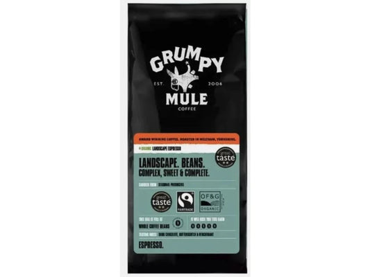 Grumpy Mule Organic Espresso coffee beans Arabica, 1 kg