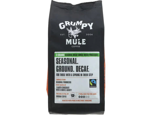 Grumpy Mule Organic ground decaf coffee Arabica, 227 g