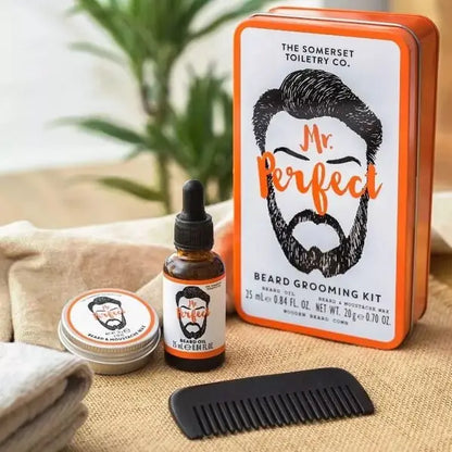 Somerset Toiletry Mr. Perfect Beard Grooming Kit 3 pcs
