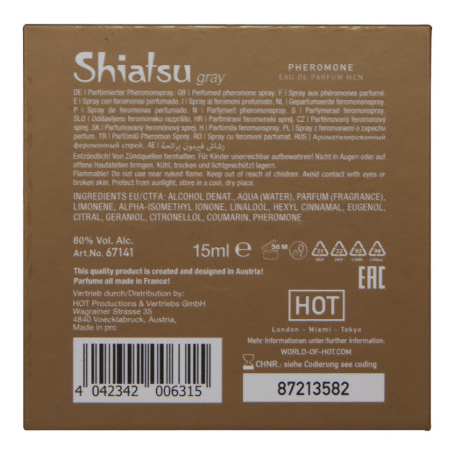 Shiatsu Pheromone Eau de Parfume Man Gray 15ml