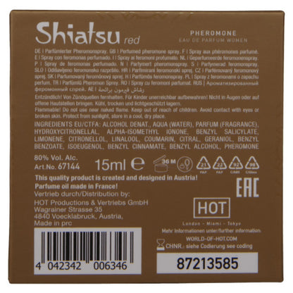 Shiatsu Pheromone Eau de Parfume Woman Red 15ml