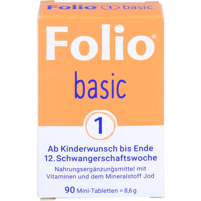 Folio 1 Basic from trying to conceive until the end of the 12th week, 90 tablets