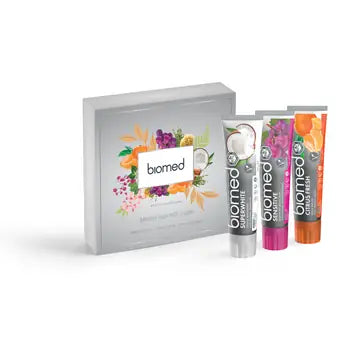 BIOMED Toothpaste Gift set Superwhite, Sensitive, Citrus Fresh 3x100 g