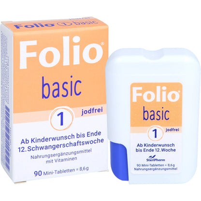 Folio 1 Basic iodine-free from trying to conceive until the end of the 12th week, 90 tablets