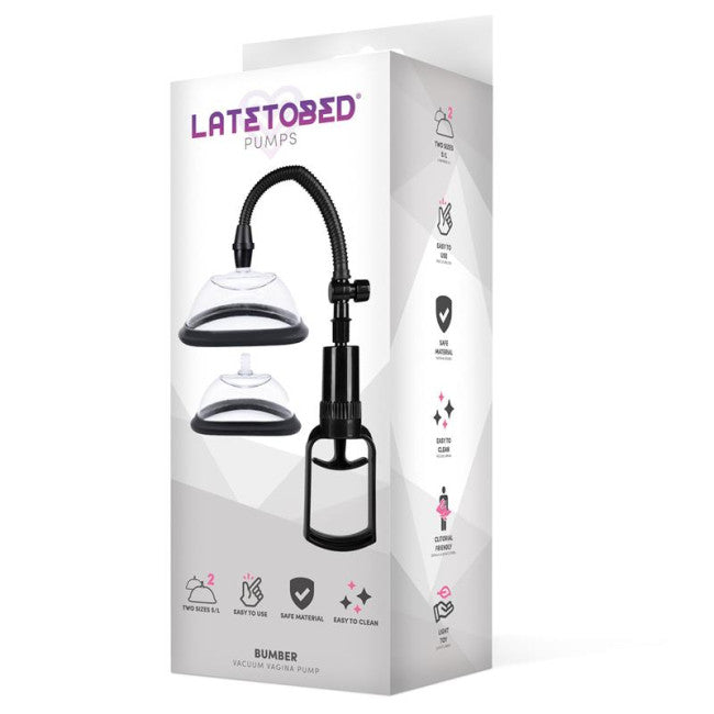 LateToBed Bumper Manual Vacuum Vagina Pump with 2 Cups