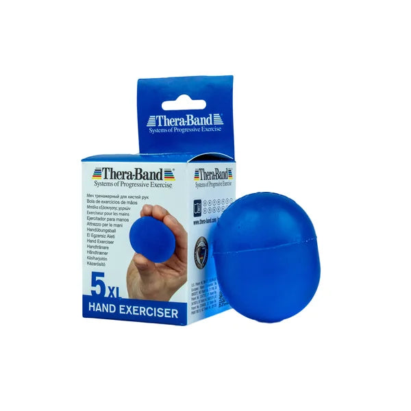 Thera-Band Hand Exerciser XL - hand strengthener gel egg blue - hard