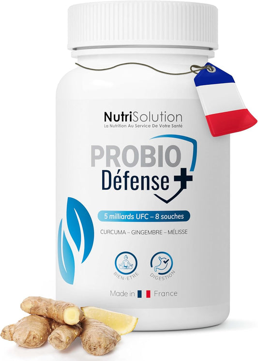 Nutrisolution Probio Defense+: Probiotics & Herbal Blend, Digestive Health, 8 Probiotic Strains