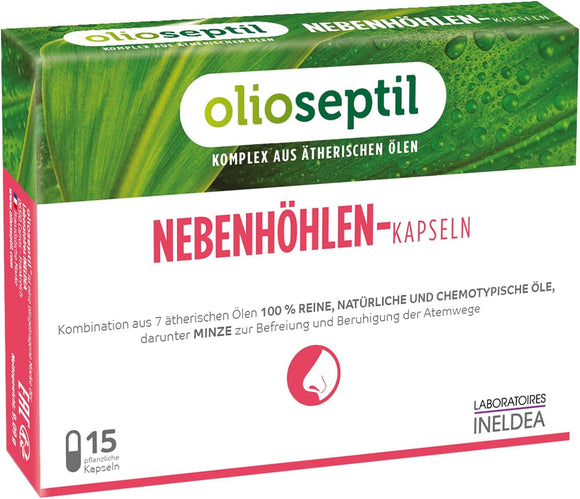 OLIOSEPTIL Sinus capsules Combination of 7 essential oils 100% pure natural oils