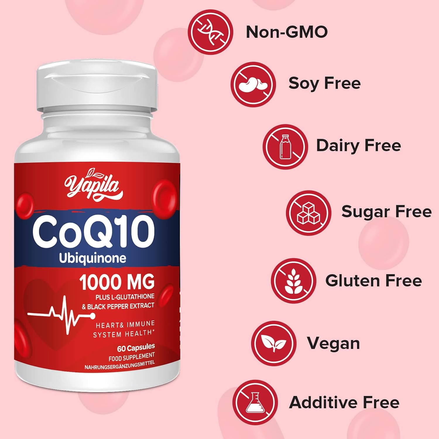 CoQ10 Ubiquinone with L-Glutathione 1000 mg - 60 capsules My Dr. XM CoQ10 Ubiquinone with L-Glutathione 1000 mg - 60 capsules My Dr. XM