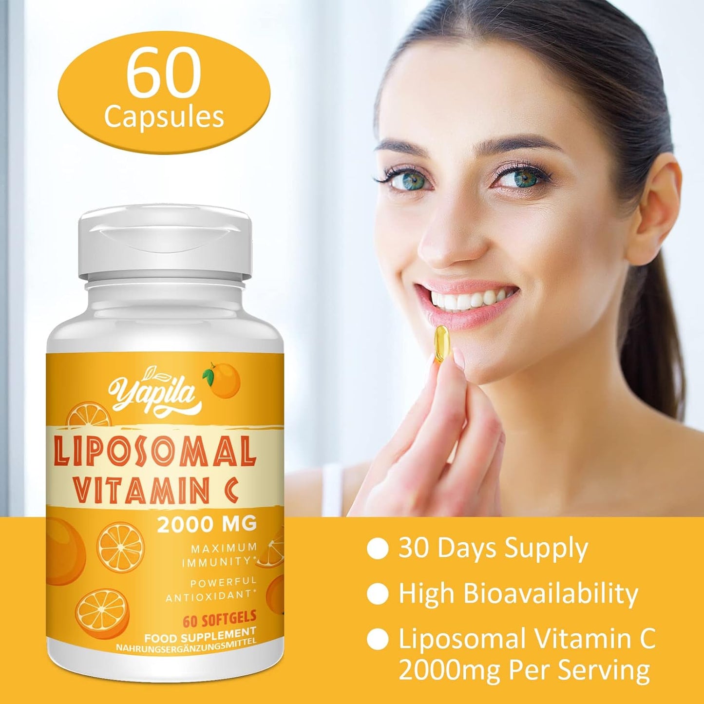 Liposomal Vitamin C Capsules 2000 mg - 60 softgels