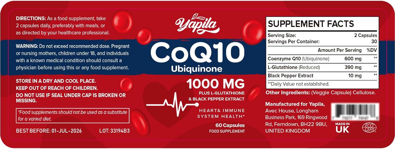 CoQ10 Ubiquinone with L-Glutathione 1000 mg - 60 capsules My Dr. XM CoQ10 Ubiquinone with L-Glutathione 1000 mg - 60 capsules My Dr. XM