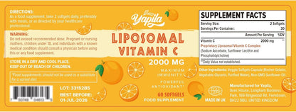 Liposomal Vitamin C Capsules 2000 mg - 60 softgels