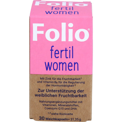 Folio fertil women to support female fertility, 30 capsules
