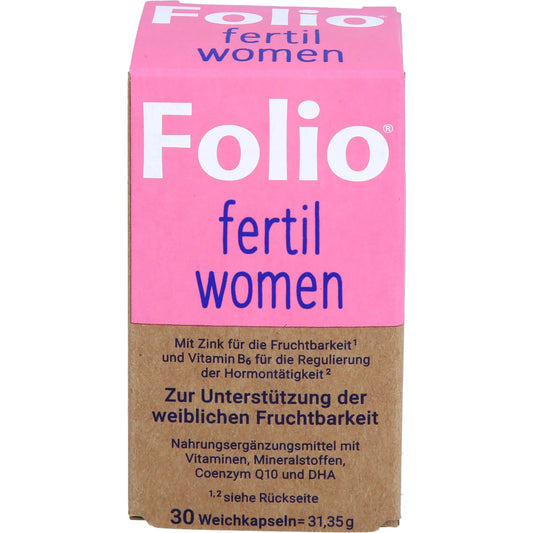 Folio fertil women to support female fertility, 30 capsules