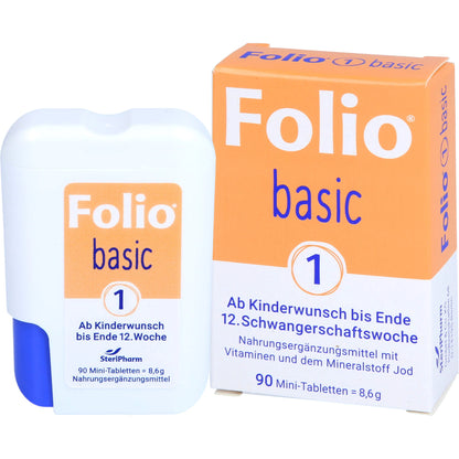 Folio 1 Basic from trying to conceive until the end of the 12th week, 90 tablets