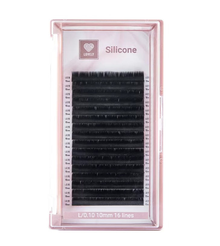 LOVELY artificial eyelashes Silicone L+; 0.10 – 10 mm (16 lines)
