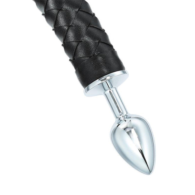 LateToBed BDSM Line Weave Devil Tail Butt Plug Black