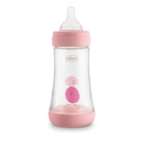 Chicco Perfect 5 Baby bottle silicone 240 ml Pink
