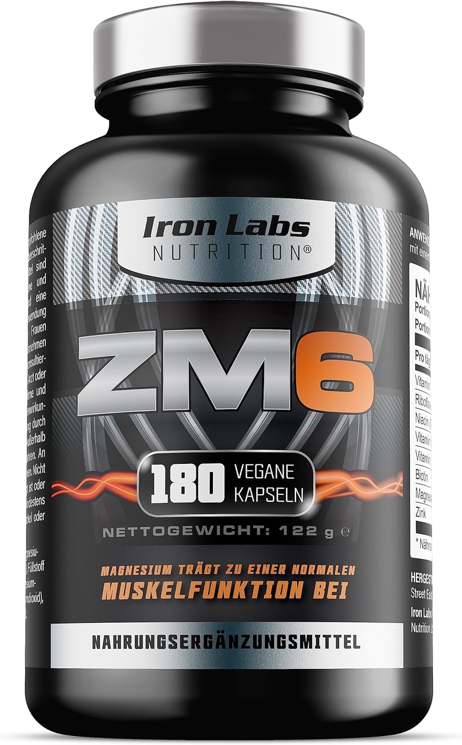 Iron Labs Nutrition ZM6 High Dose Zinc Magnesium Vegetarian Capsules