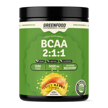 GreenFood Performance BCAA 2:1:1 Juicy Mango 420 g