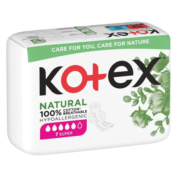 Kotex NATURAL Super pads 5 packs x 7 pcs