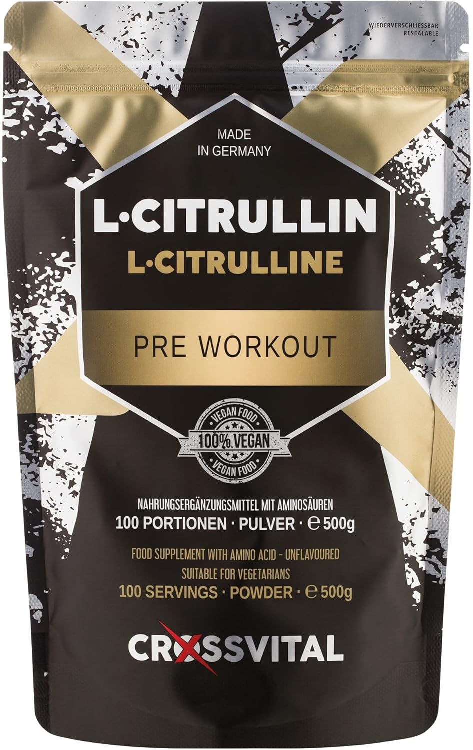 L-Citrullin Pre-workout Base Powder 100 Servings - 500 g