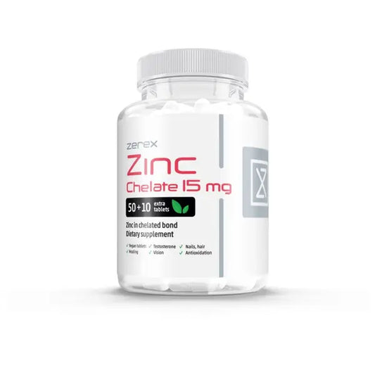 Zerex Zinc Chelate 15 mg 60 tablets