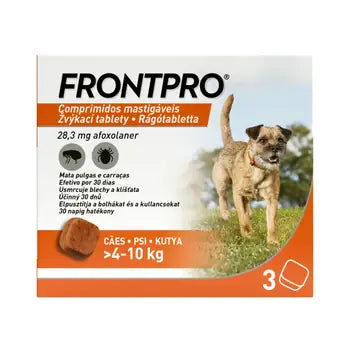 FRONTPRO Chewable tablets for dogs 4-10 kg 28.3 mg 3 tablets