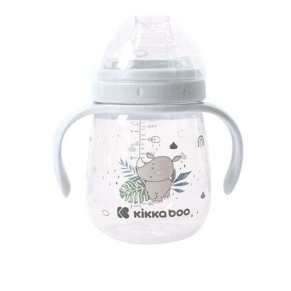 KikkaBoo Cup with silicone sippy cup 6m+ blue 240 ml