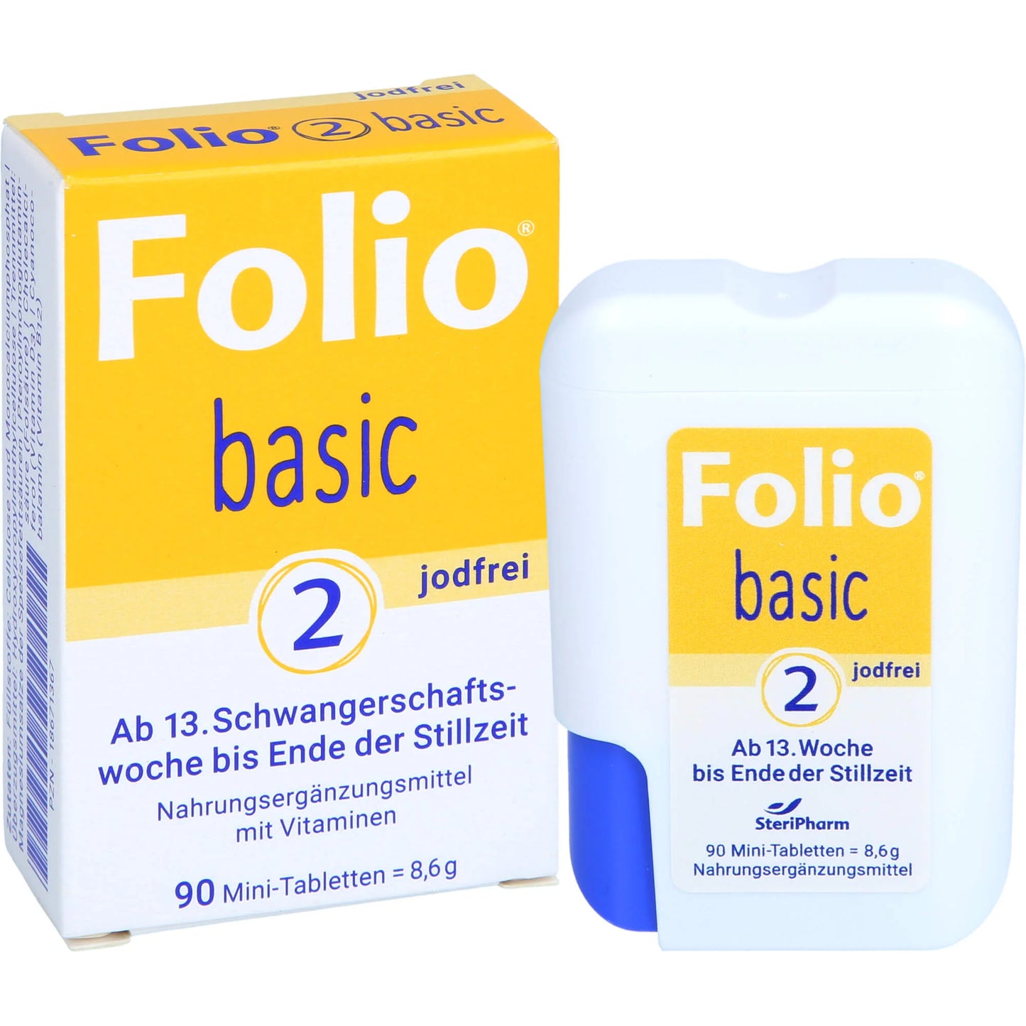 Folio Basic 2 iodine-free mini-tablets from the 13th week until the end of breastfeeding, 90 tablets