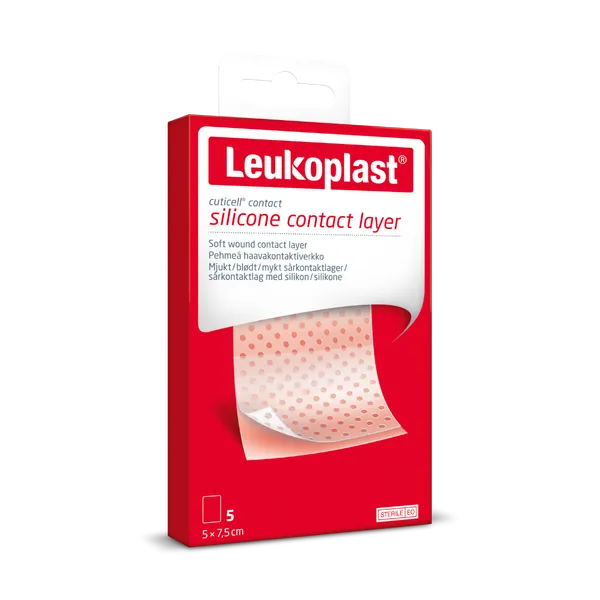 Leukoplast Cuticell contact Silicone Contact Layer 5x7,5 cm; 5 pcs