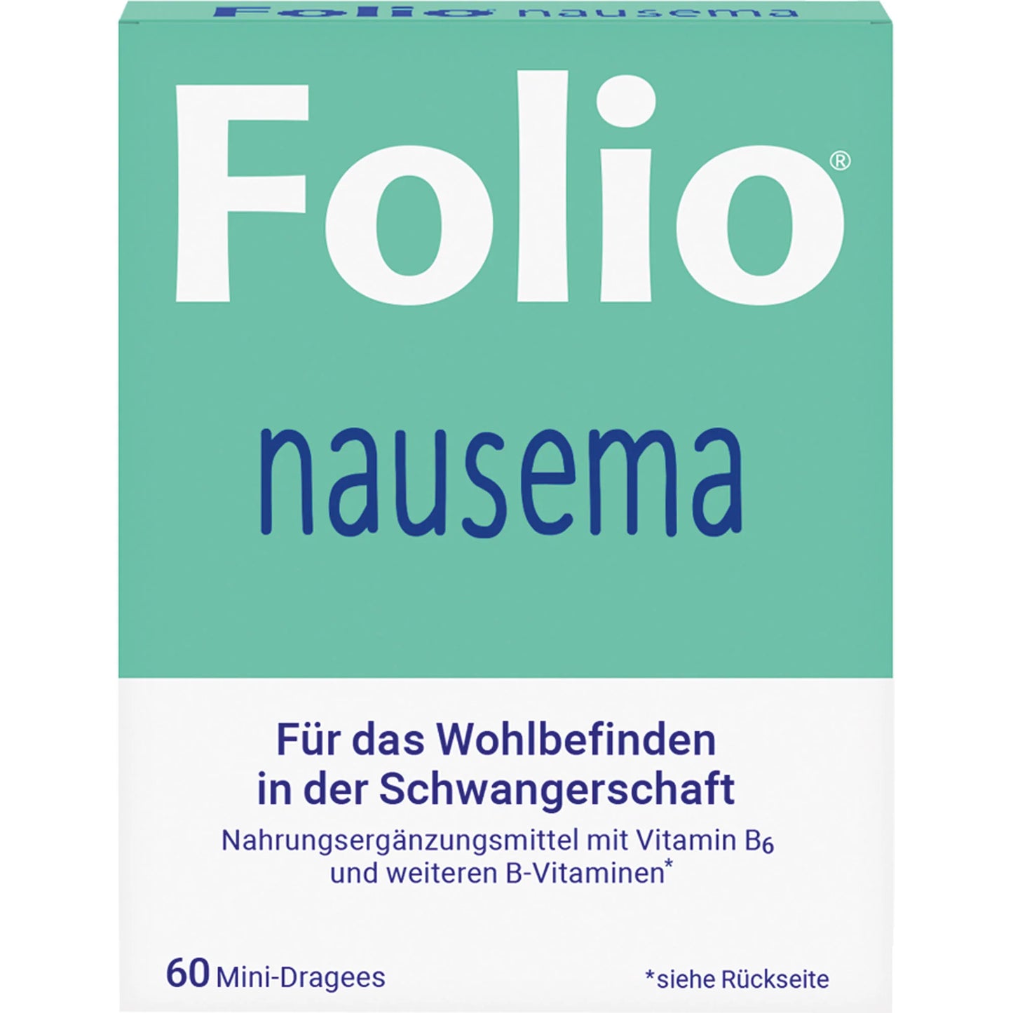Folio Nausema Mini-Dragees for well-being during pregnancy, 60 dragees