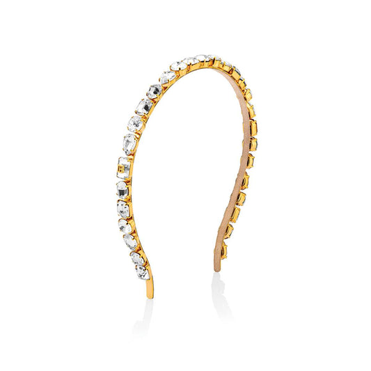 BALMAIN Crystal Eclat Headband, Silver & Gold FW23
