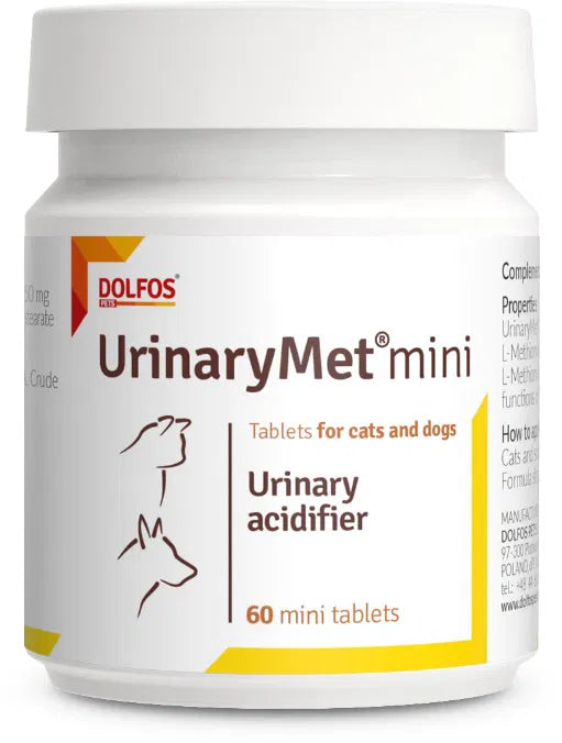 Dolfos UrinaryMet Urinary Acidifier for cats and dogs 60 mini tablets