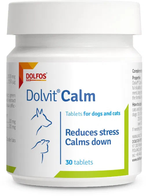 Dolfos Dolvit Calm Reduces Stress, Calms Down for dogs and cats 30 tablets