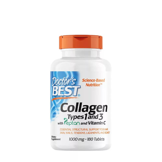 DOCTOR'S BEST COLLAGEN TYPES 1 AND 3 + VITAMIN C 1000 MG (180 TABLETS)