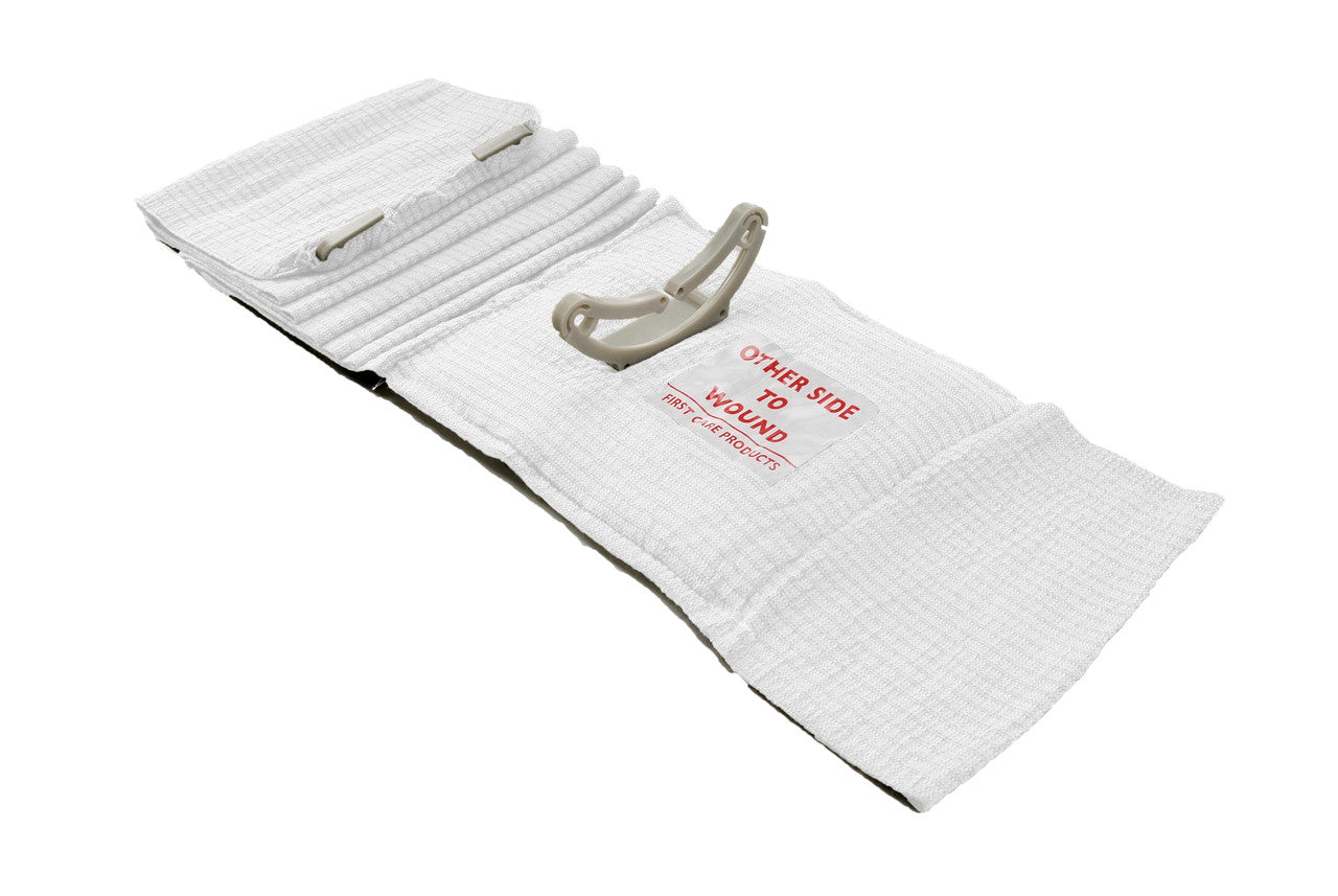 4" White Israeli Bandage with Pressure Bar