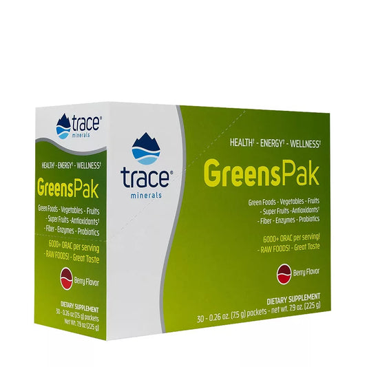 TRACE MINERALS GREENS PAK (30 PACKS, BERRY)