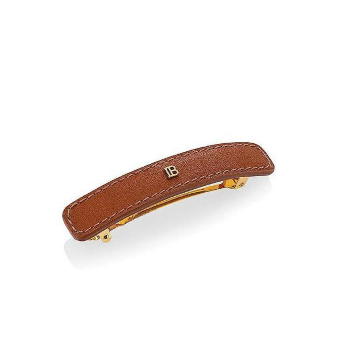 BALMAIN Riviera Barrette Cognac Large Hair clip