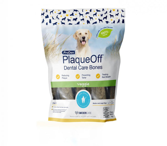 ProDen PlaqueOff Dental Bones Bites Dog Treats, Veggie 482g