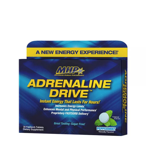MHP ADRENALINE DRIVE: FAST ACTING ENERGY MINT (30 TABLETS)