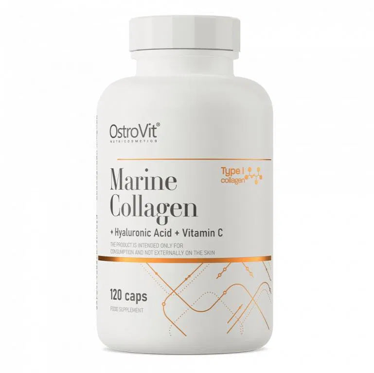 OstroVit Marine collagen with hyaluronic acid and vitamin C, 120 capsules