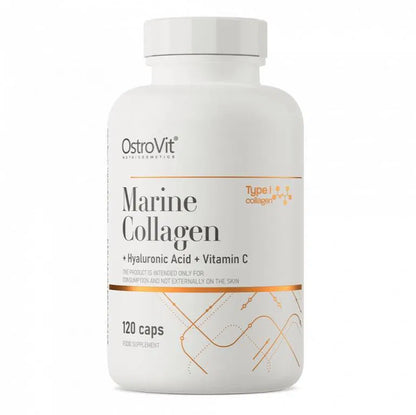 OstroVit Marine collagen with hyaluronic acid and vitamin C, 120 capsules