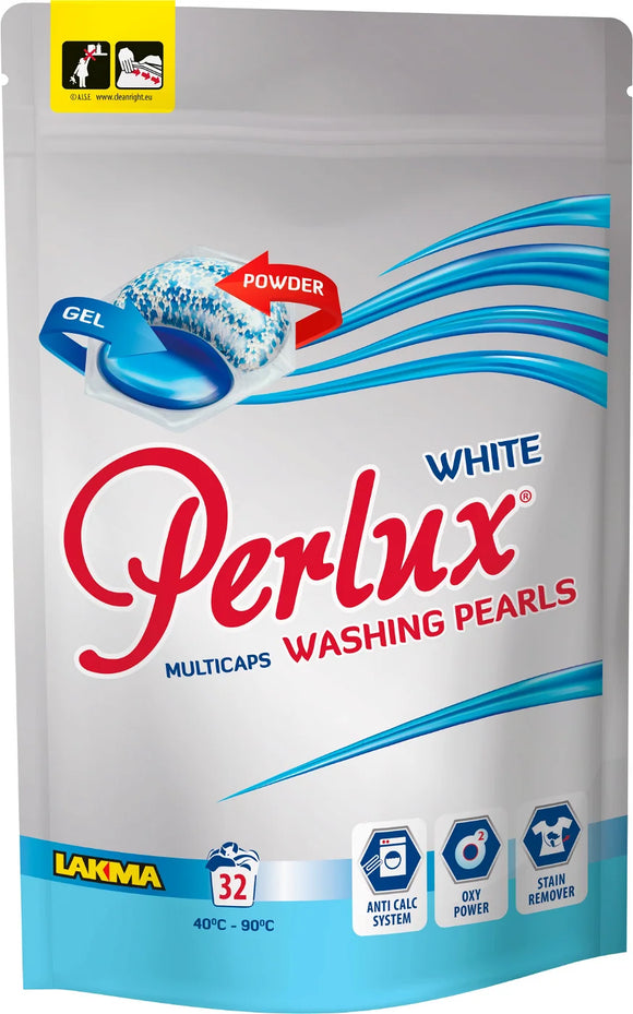 PERLUX Washing Pearls Super Compact White Multicaps 32 pcs