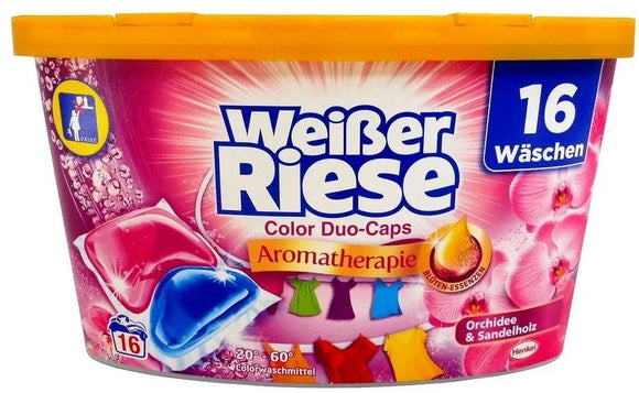 WEISSER RIESE Aromatherapy Laundry Detergent Duo-Caps Color 16 pcs