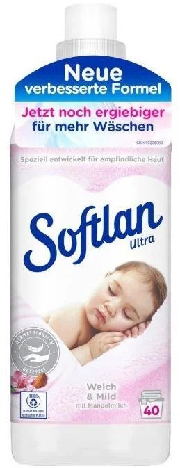 SOFTLAN Ultra Weich & Mild Fabric Softener 1 L (40 washes)