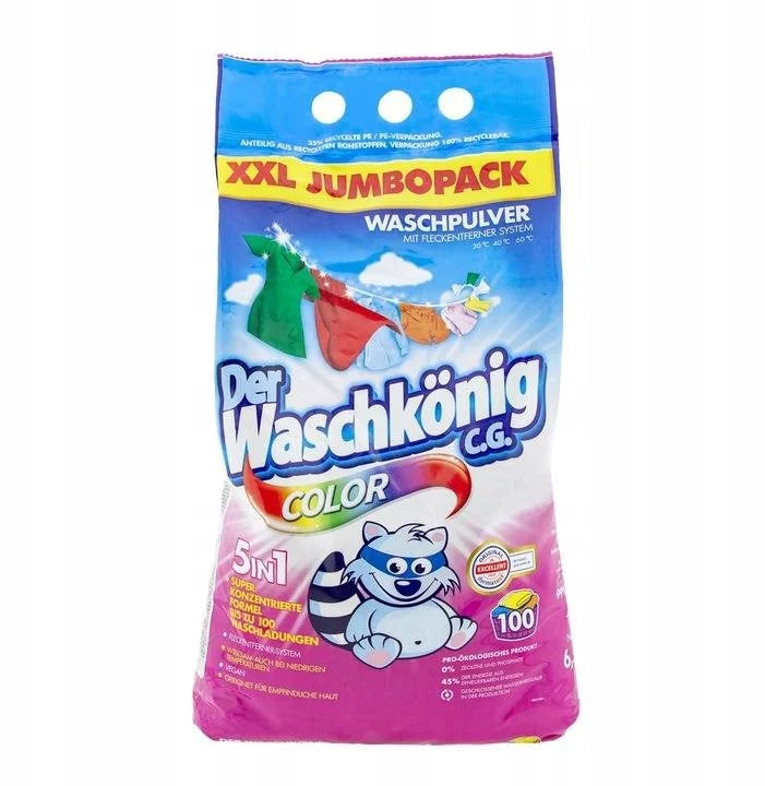 DER WASCHKÖNIG Color Laundry Detergent 6,5 kg (100 washes)