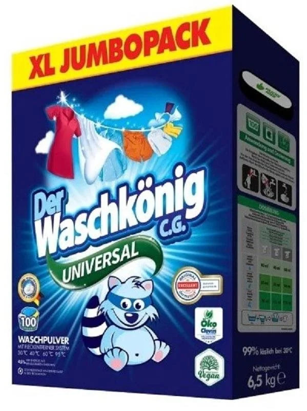 DER WASCHKÖNIG Universal Laundry Detergent 6,5 kg (100 washes)