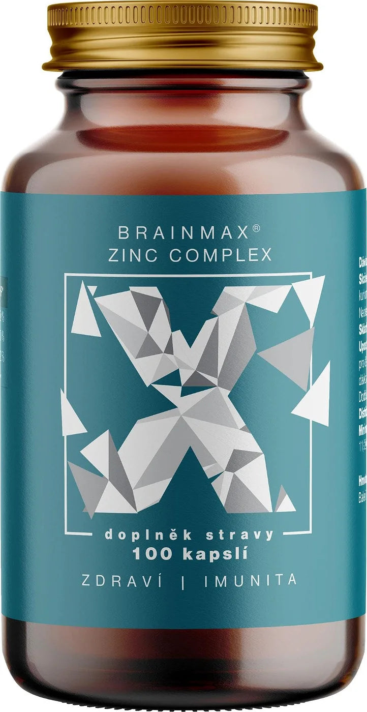 BrainMax Zinc Complex, Zinc, Selenium, Copper and Turmeric, 100 Vegetable Capsules