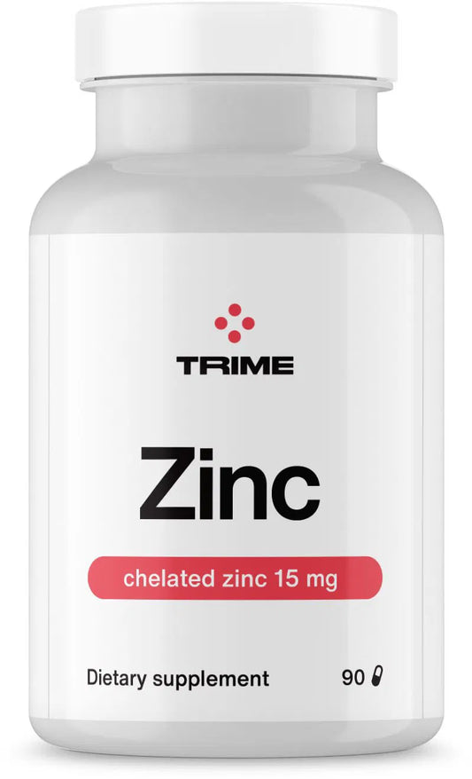 Trime Chelated Zinc 15mg, 90 capsules